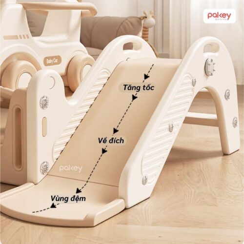 Set bập bênh liên hoàn kèm cầu trượt RH04 32 Set vận động liên hoàn 6in1 cho bé Pakey