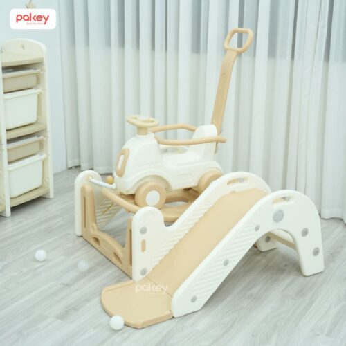 Set bập bênh liên hoàn kèm cầu trượt RH04 41 Set vận động liên hoàn 6in1 cho bé Pakey