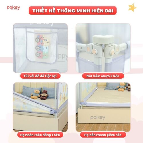Thanh chắn giường Pakey NS2 nâng cấp