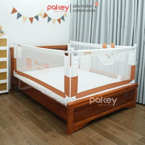 Thanh chắn giường Pakey S1 nâng cấp màu nâu