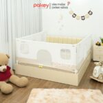 Thanh chắn giường G600-C màu trắng be
