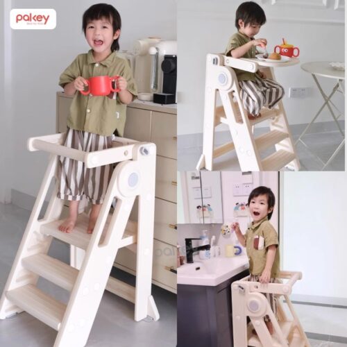 Ghế ăn dặm kiêm thang đứng bếp cho bé Pakey C003 20 Ghế tự lập 2in1 kiêm ghế ăn dặm Pakey C003