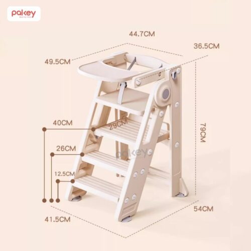 Ghế ăn dặm kiêm thang đứng bếp cho bé Pakey C003 22 Ghế tự lập 2in1 kiêm ghế ăn dặm Pakey C003
