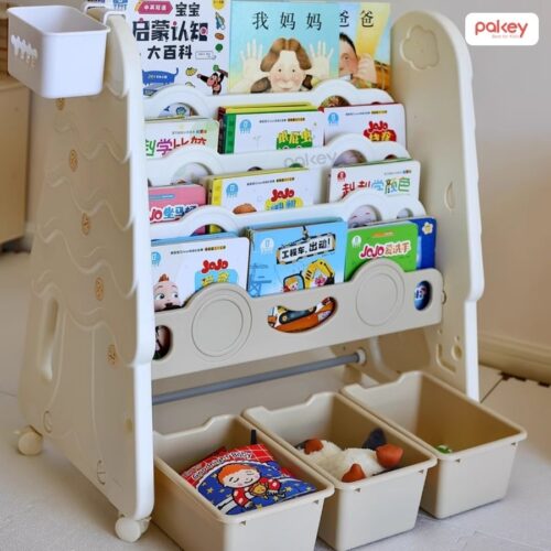 Giá sách cho bé hình cây thông Pakey GS04 33 Giá sách cho bé họa tiết cây thông Pakey GS04