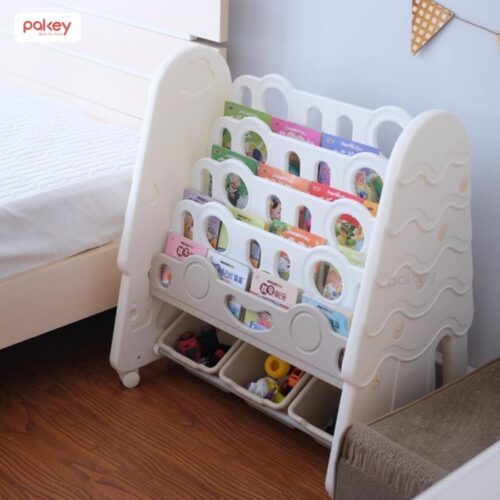 Giá sách cho bé hình cây thông Pakey GS04 35 Giá sách cho bé họa tiết cây thông Pakey GS04