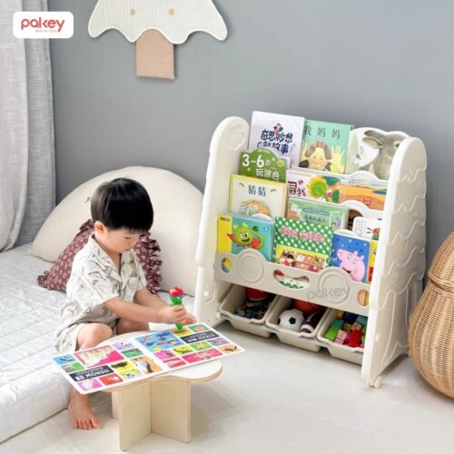 Giá sách cho bé hình cây thông Pakey GS04 36 Giá sách cho bé họa tiết cây thông Pakey GS04