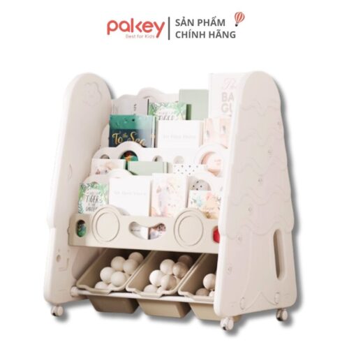 Giá sách cho bé họa tiết cây thông Pakey GS04