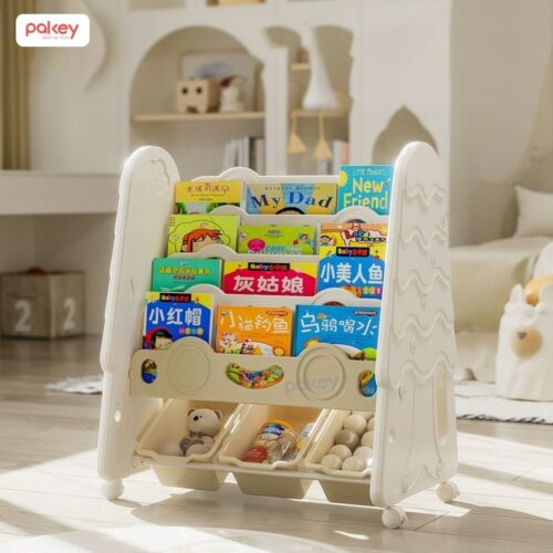 Giá sách cho bé hình cây thông Pakey GS04 43 Giá sách cho bé họa tiết cây thông Pakey GS04
