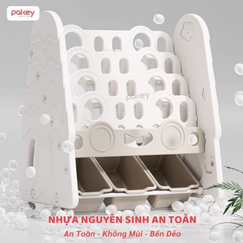 Giá sách cho bé hình cây thông Pakey GS04 18 Giá sách cho bé họa tiết cây thông Pakey GS04