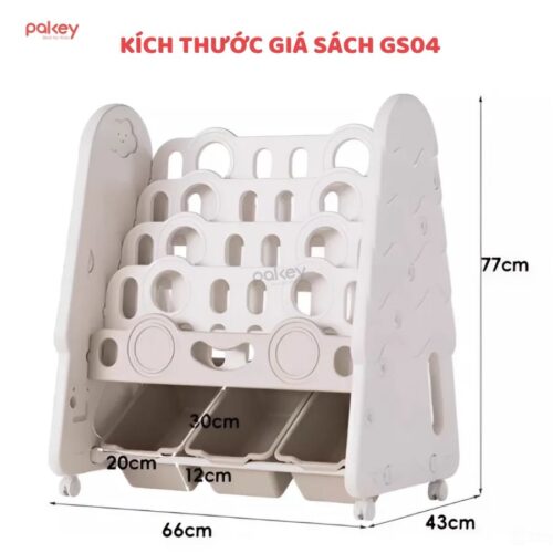 Giá sách cho bé hình cây thông Pakey GS04 19 Giá sách cho bé họa tiết cây thông Pakey GS04