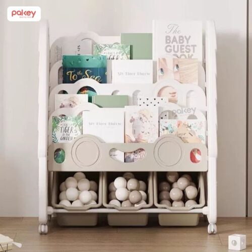Giá sách cho bé hình cây thông Pakey GS04 30 Giá sách cho bé họa tiết cây thông Pakey GS04