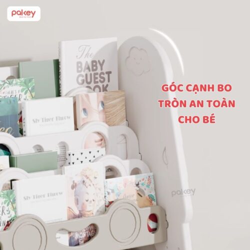 Giá sách cho bé hình cây thông Pakey GS04 24 Giá sách cho bé họa tiết cây thông Pakey GS04