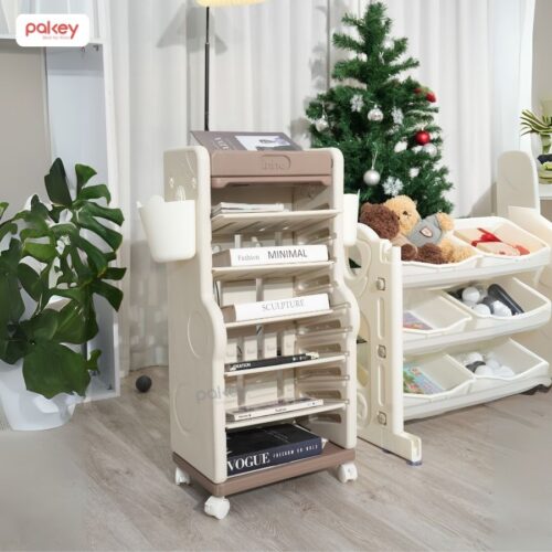 Kệ sách cho bé họa tiết cá sấu Pakey GS05