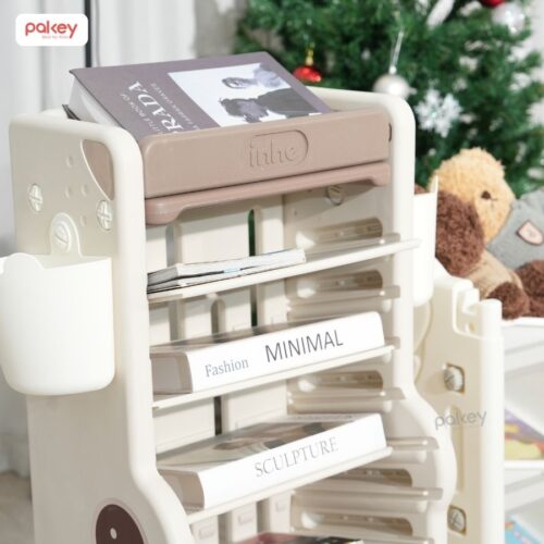Kệ sách cho bé họa tiết cá sấu Pakey GS05