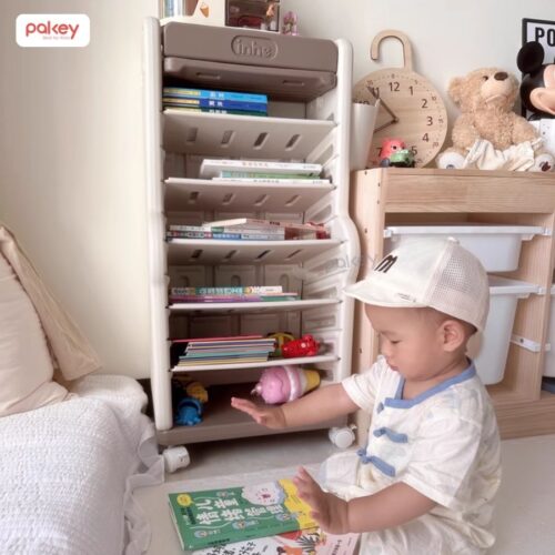 Kệ sách cho bé họa tiết cá sấu Pakey GS05