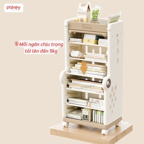 Kệ sách cho bé họa tiết cá sấu Pakey GS05