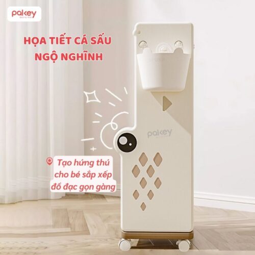 Kệ sách cho bé họa tiết cá sấu Pakey GS05
