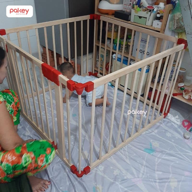 10+ mẫu quây cũi gỗ cho bé đáng mua nhất 2025 17 Quây cũi gỗ cho bé