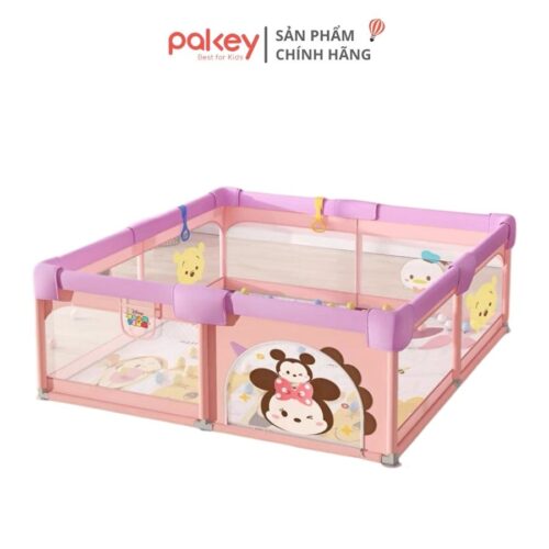 quây cũi vải cho bé Pakey K1 màu hồng
