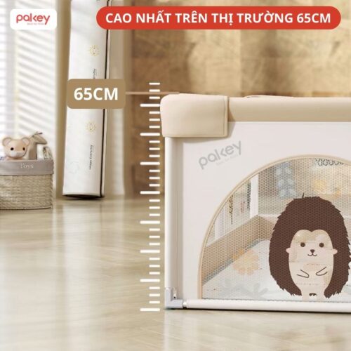 Quây cũi vải Pakey K1 - màu be 12 Quây cũi vải cho bé Pakey K1 màu be
