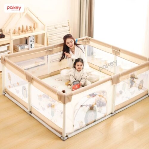 Quây cũi vải cho bé Pakey K1 màu be