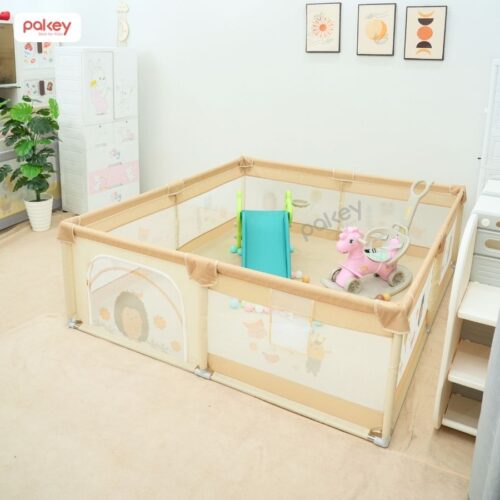 Quây cũi vải Pakey K1 - màu be 18 Quây cũi vải cho bé Pakey K1 màu be