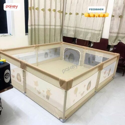 Quây cũi vải Pakey K1 - màu be 19 Quây cũi vải cho bé Pakey K1 màu be