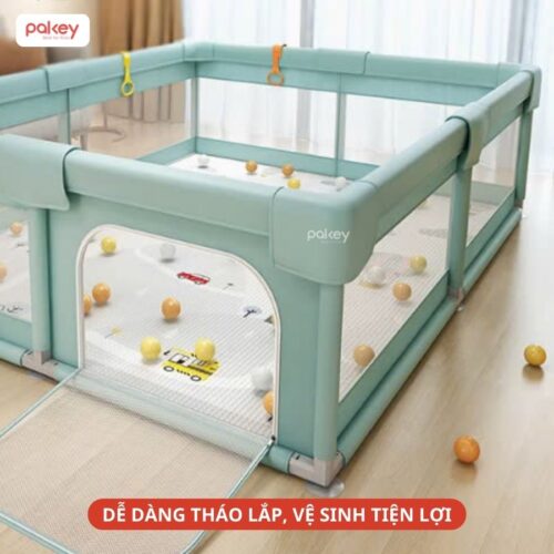 Quây cũi vải Pakey K2 - màu ghi 20 Quây cũi vải Pakey K2 - màu ghi