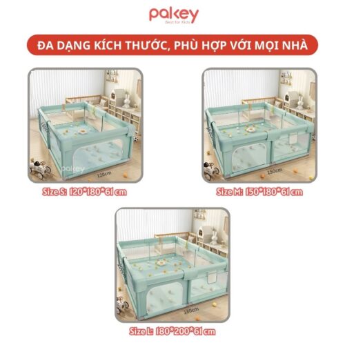 Quây cũi vải Pakey K2 - màu ghi 22 Quây cũi vải Pakey K2 - màu ghi