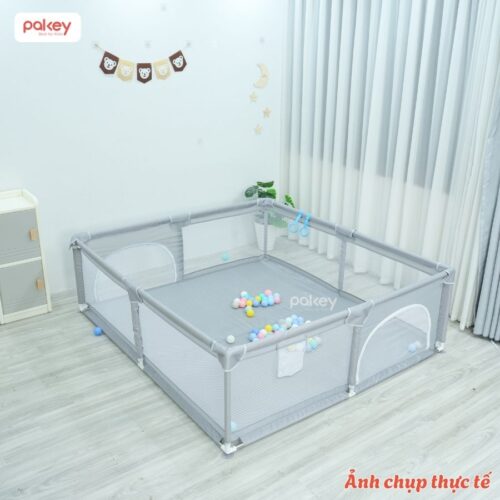 Quây cũi vải Pakey K2 - màu ghi