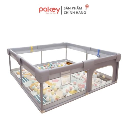 Quây cũi vải Pakey K2 - màu ghi