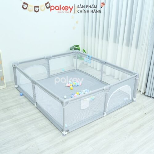 Quây cũi vải Pakey K2 - màu ghi