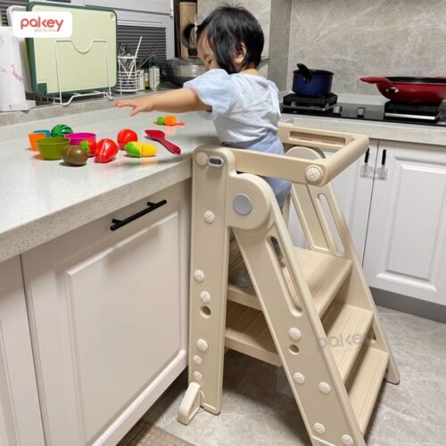 Thang tự lập đa năng cho bé Pakey C002 20 Thang kê chân tăng chiều cao cho bé - Pakey C002