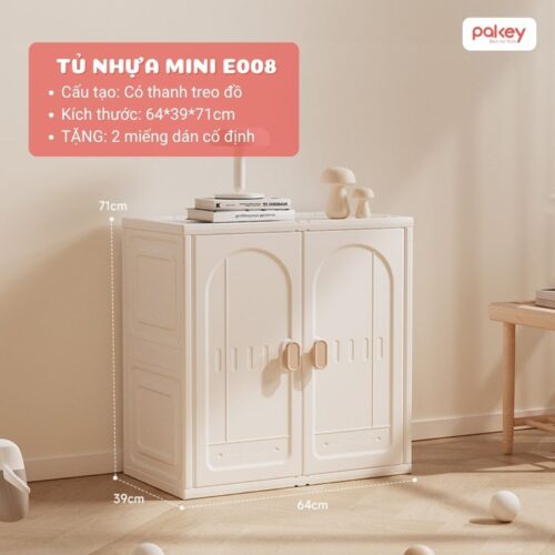 Tủ nhựa đựng đồ mini Pakey E007-E008 21 Tủ nhựa đựng đồ mini Pakey E007-E008