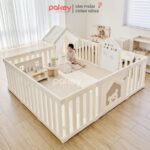 Quây cũi nhựa Pakey White House kèm lều P-WH02