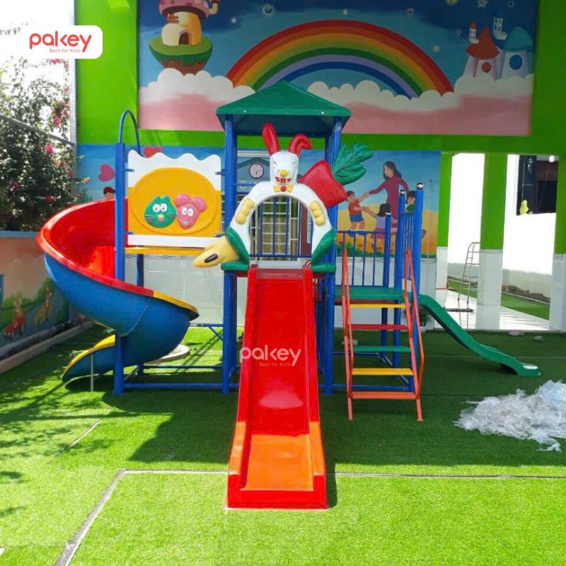 30+ mẫu cầu trượt liên hoàn ngoài trời tăng vận động cho bé 29 Cầu trượt liên hoàn bằng thép sơn tĩnh điện