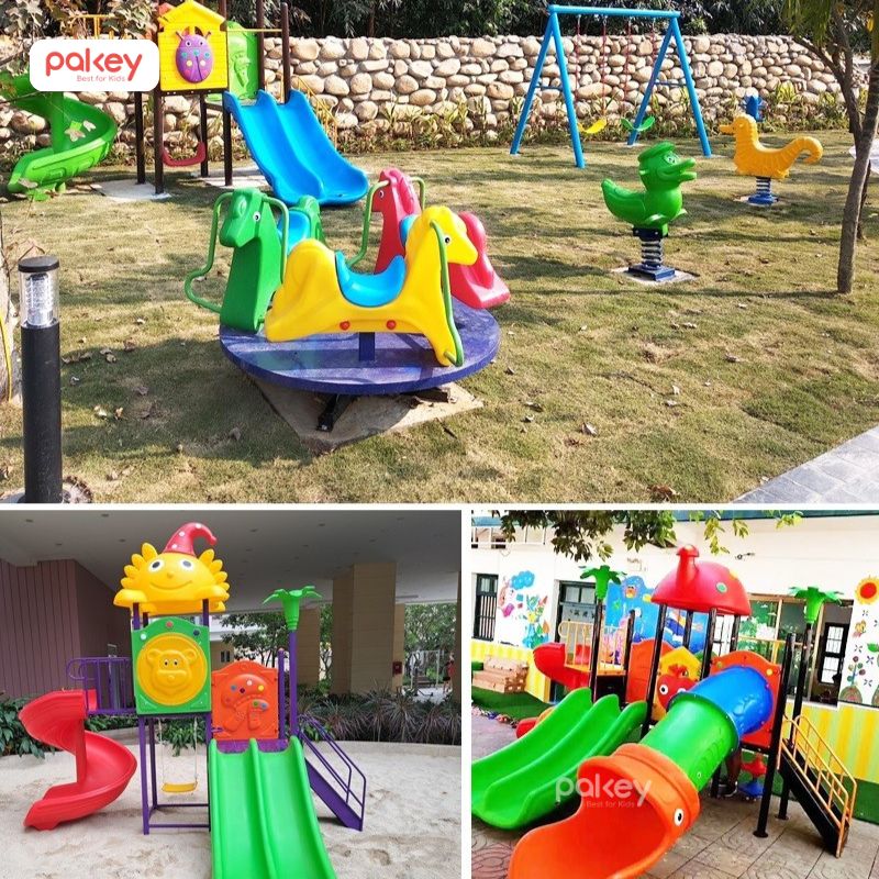 30+ mẫu cầu trượt liên hoàn ngoài trời tăng vận động cho bé 30 Cầu trượt liên hoàn bằng thép sơn tĩnh điện