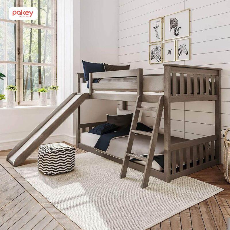 30+ mẫu giường tầng có cầu trượt cho bé thích mê 59 Giường tầng có cầu trượt cho bé trai