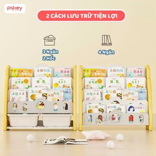 Kệ sách cho bé Pakey Cà Rốt