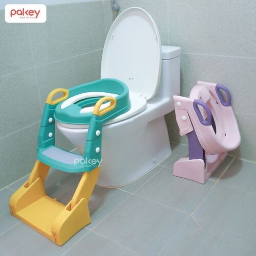 Nắp bồn cầu kèm thang kê chân cho bé Pakey P-PC04 11 Nắp thu nhỏ bồn cầu kèm thang kê chân Pakey P-PC04