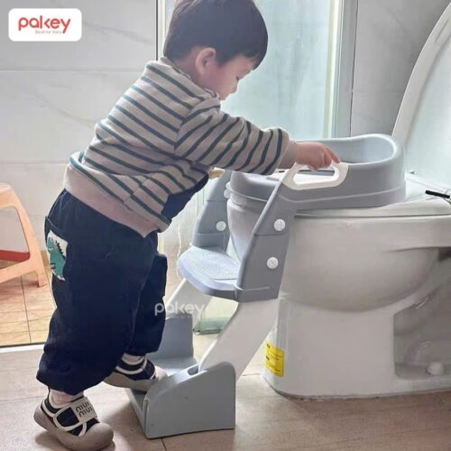Nắp bồn cầu kèm thang kê chân cho bé Pakey P-PC04 21 Nắp thu nhỏ bồn cầu kèm thang kê chân Pakey P-PC04