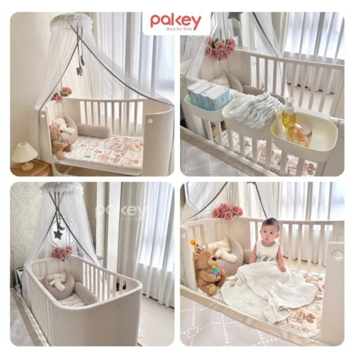 Nôi cũi nhựa Pakey kèm nệm xơ dừa 34 Nôi cũi nhựa Pakey