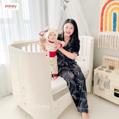 Nôi cũi nhựa Pakey kèm nệm xơ dừa 38 Nôi cũi nhựa Pakey