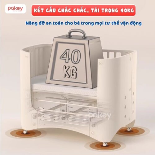 Nôi cũi nhựa Pakey kèm nệm xơ dừa 24 Nôi cũi nhựa Pakey