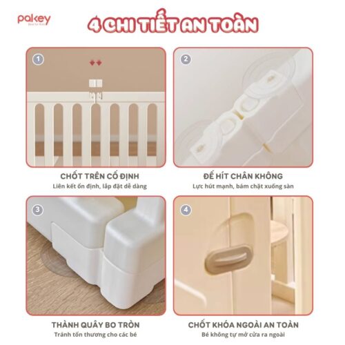 Quây cũi nhựa Pakey White House P-WH02