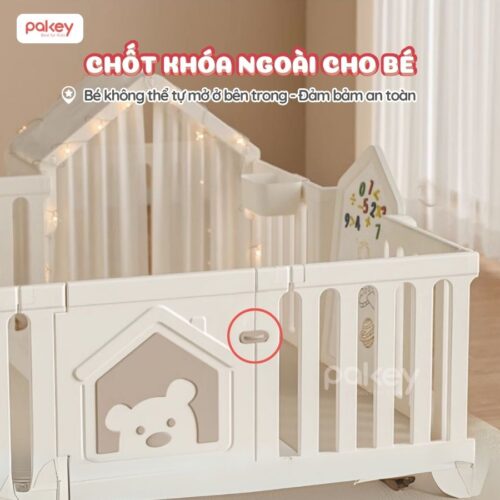 Quây cũi nhựa Pakey White House P-WH02