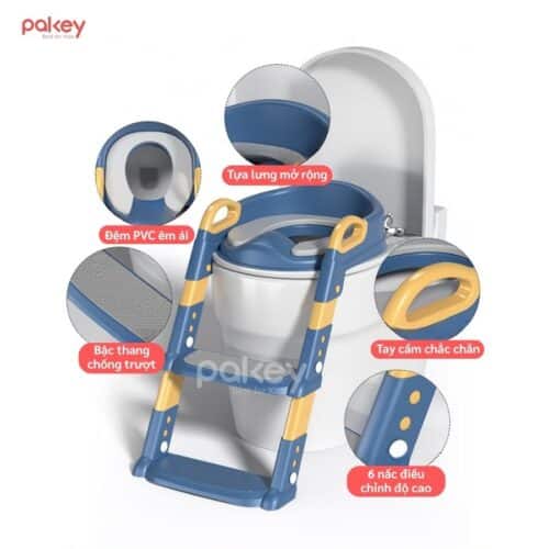 Nắp thu nhỏ bồn cầu kèm thang Pakey P-PC03 24 Nắp thu nhỏ bồn cầu kèm thang Pakey P-PC03