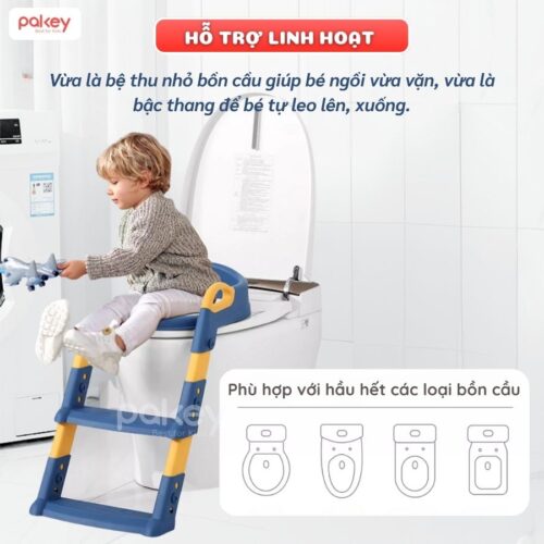 Nắp thu nhỏ bồn cầu kèm thang Pakey P-PC03 30 Nắp thu nhỏ bồn cầu kèm thang Pakey P-PC03
