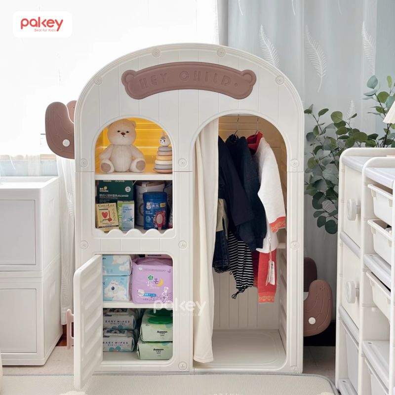Tủ nhựa Pakey cao cấp cho bé, đa năng, bảo hành chính hãng