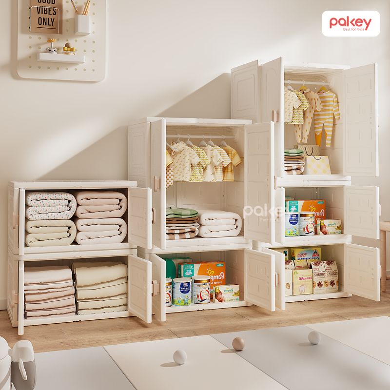 Mẫu tủ nhựa cho bé gái đẹp